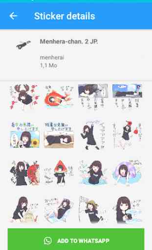 Menhera-chan Stickers para WhatsApp 2019 1