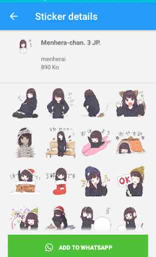Menhera-chan Stickers para WhatsApp 2019 2