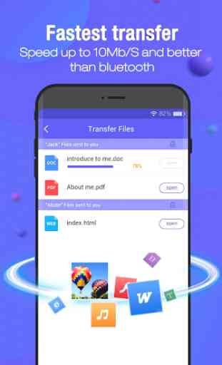 Share files & Transfer music, Apps - ShareThunder 1