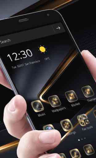 Tema negro dorado para Huawei P10 2