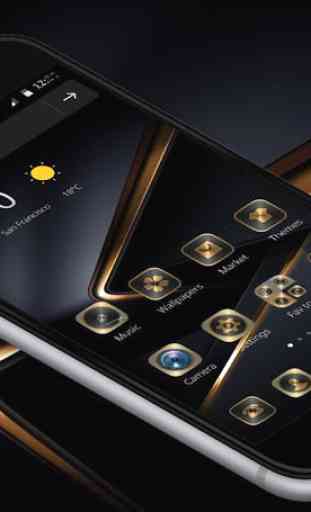 Tema negro dorado para Huawei P10 4