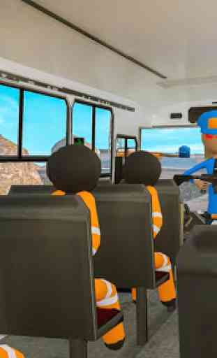 Transporte Stickman Prisionero Autobús Conducción 2