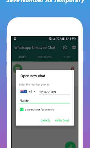 WhatsChat To Unsaved Number For WhatsApp 2