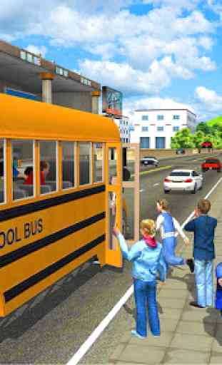 Escuela Autobús Transporte Conductor 2019 - School 1