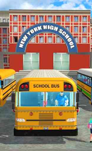 Escuela Autobús Transporte Conductor 2019 - School 4
