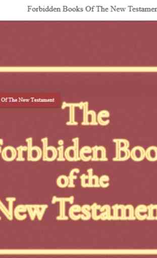 Forbidden Books Of The New Testament 1