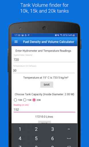 Fuel Density and Volume Calculator 3