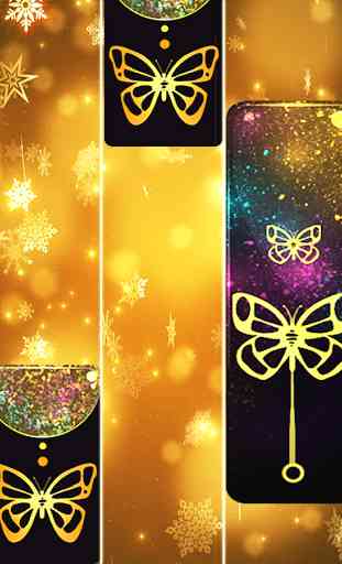 Gold Glitter ButterFly Piano Tiles 2018 4
