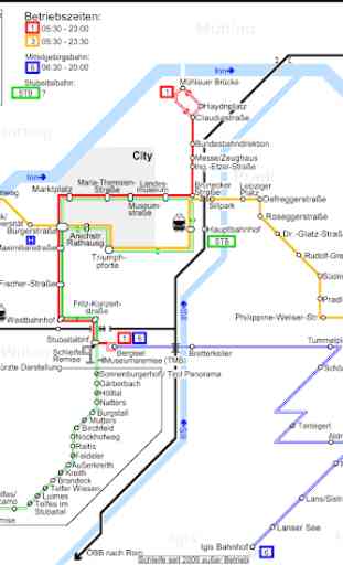 Innsbruk Tram Map 2