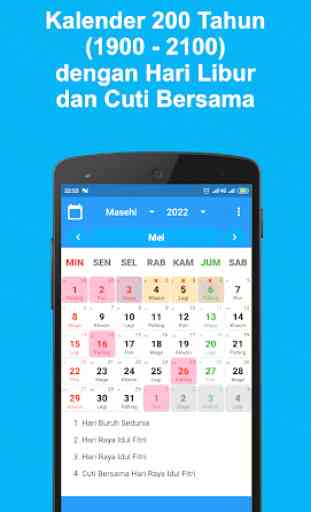 Kalender Indonesia dan Jadwal Sholat 1