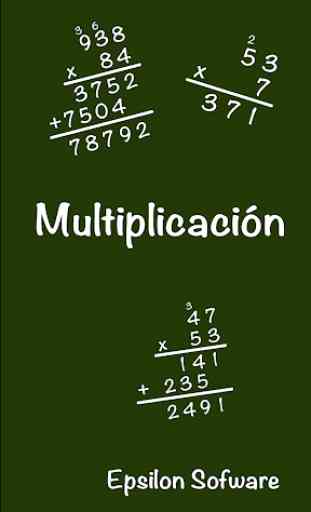 Matemáticas: Multiplicación 1