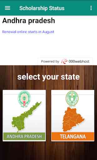 Scholarship Status : Andhra Pradesh and Telangana 1