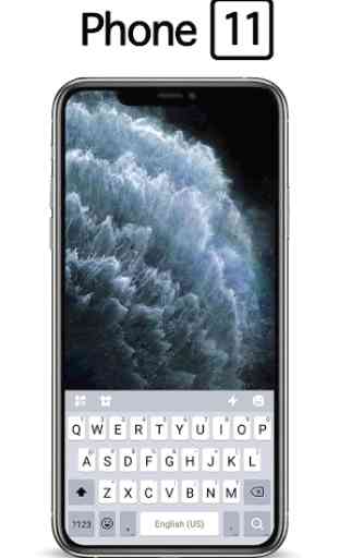 Silver Phone 11 Pro Tema de teclado 1