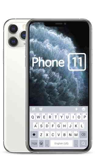 Silver Phone 11 Pro Tema de teclado 2