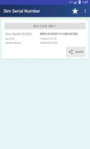 SIM Serial Number 1
