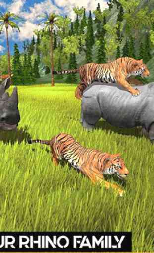 Simulador de la familia del rinoceronte salvaje 4