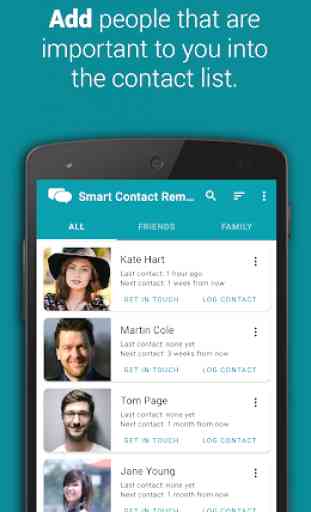 Smart Contact Reminder: Recordatorios de contacto 1