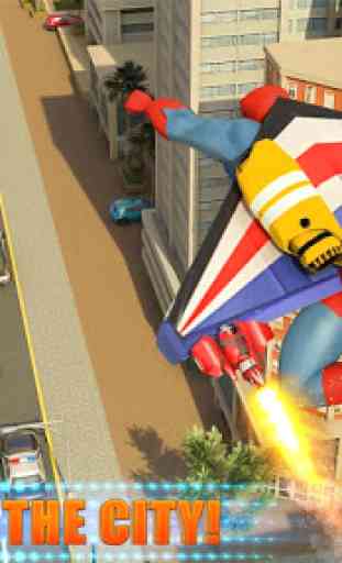 Volador Jetpack Crimen Ciudad Héroe Simulador 1