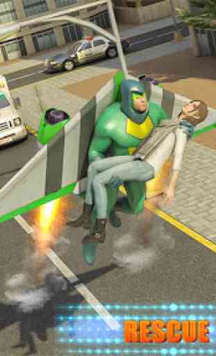Volador Jetpack Crimen Ciudad Héroe Simulador 3
