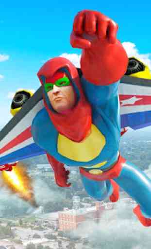 Volador Jetpack Crimen Ciudad Héroe Simulador 4