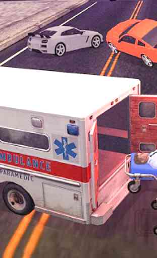 ambulancia de la ciudad de rescate de conducción 1