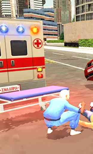ambulancia de la ciudad de rescate de conducción 3