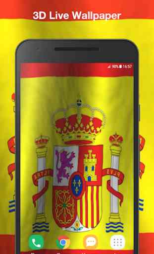 Bandera de España 3D Fondo de Pantalla Animado 1
