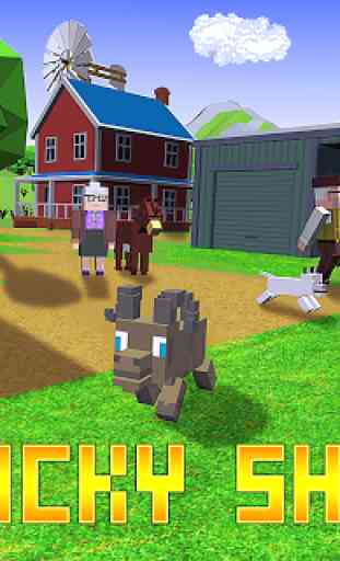 Blocky Sheep Farm 3D 1