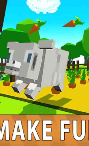 Blocky Sheep Farm 3D 2