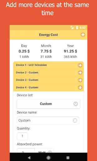 Calculadora de costos de energía 3