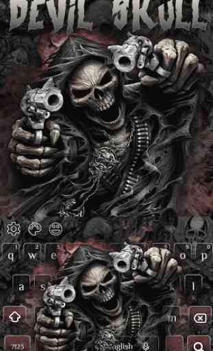 Devil Death Skull Gun Keyboard Theme 4