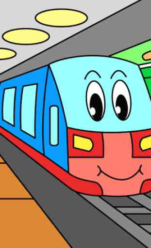 Dibujos para colorear niños: transporte 3