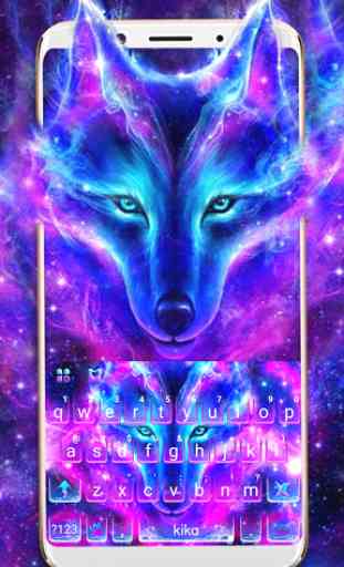 Galaxy Wild Wolf Tema de teclado 1