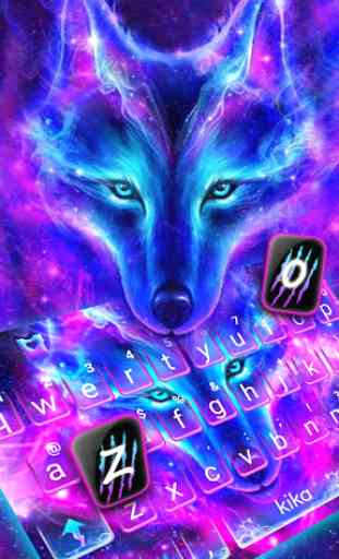 Galaxy Wild Wolf Tema de teclado 2