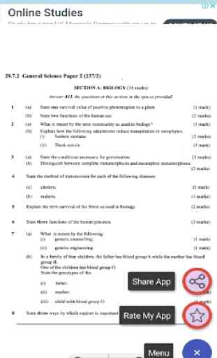 GENERAL SCIENCE KCSE PASTPAPERS & ANSWERS. 1