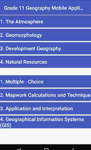 Grade 11 Geography Mobile Application 2
