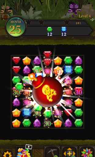 Jewels Jungle Pop : puzzles de Match-3 de gemas 3