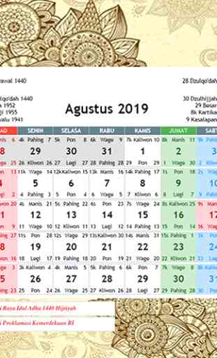 Kalender Jawa 2019 3