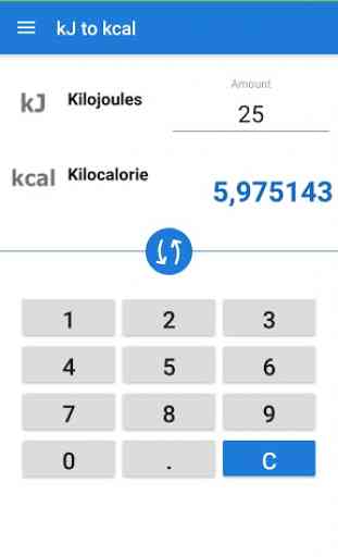 Kilojoules to Kilocalories / kJ to kcal Converter 1