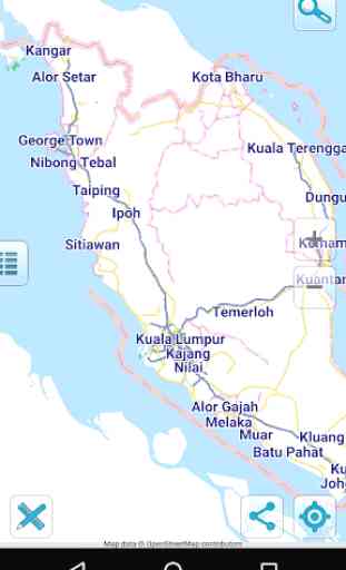 Mapa de Malasia offline 1