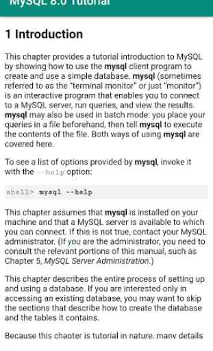 MySQL 8.0 Tutorial - Free Offline Learning App 2