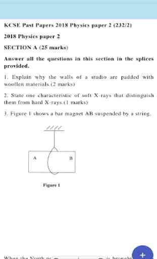 PHYSICS K.C. S. E PASTPAPERS & ANSWERS 1