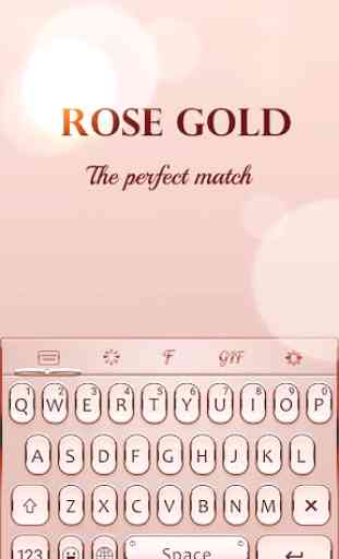 Rose Gold Keyboard Theme 1