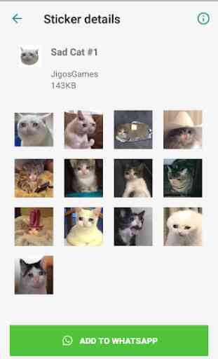 Sad Cat Stickers - WAStickerApps 2