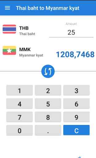 Thai baht to Myanmar kyat / THB to MMK 1