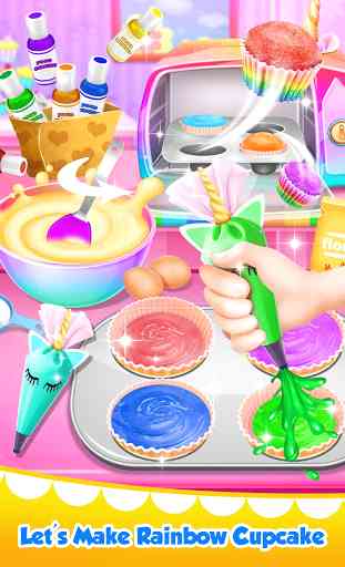 Unicorn Food - Sweet Rainbow Cupcake Desserts 2
