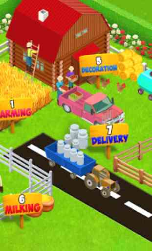 vaca granja lechera gerente: juegos de la aldea 1