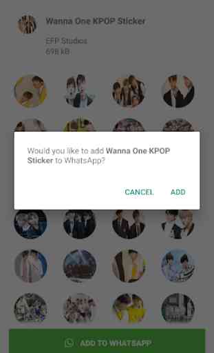 Wanna One Sticker for WhatsApp -WAstickerApps KPOP 3