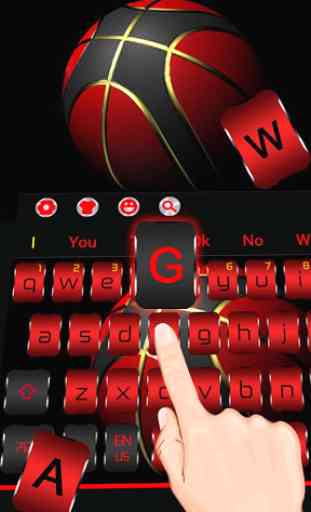 Black Red Basketball Keyboard 2