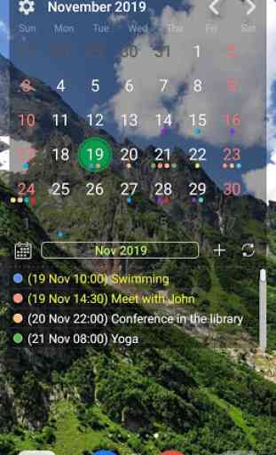 Calendar Widget Month with Agenda 4